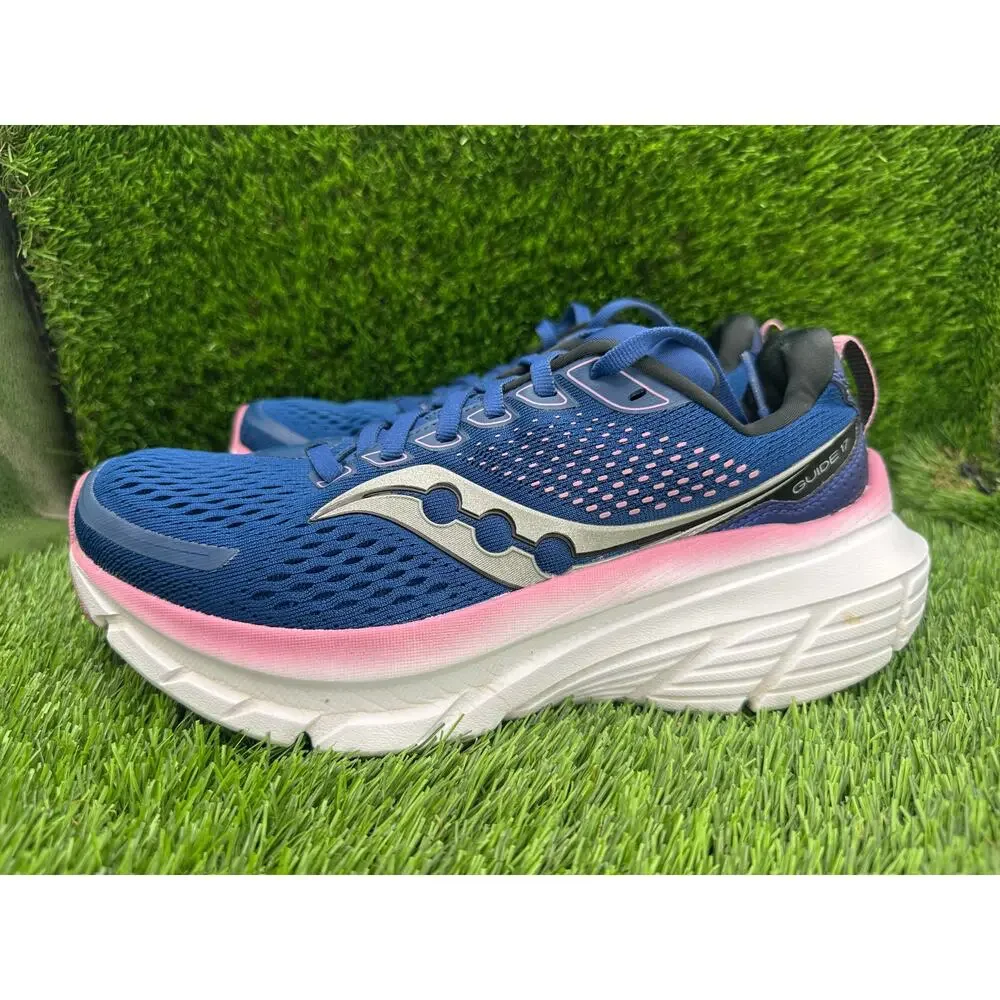 Saucony Guide 17 S10936-106 Athletic Sneaker Womens 7.5 Blue Mesh Jogging Sports